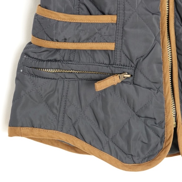 Zara Woman Dark Blue Quilted Outdoors Mounting Vest/Sleeveless Jacket Size S - Picture 6 of 9